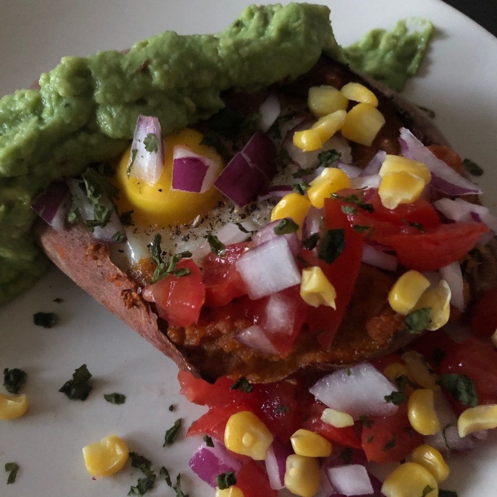 Roasted Mexican Sweet Potato Egg&nbsp;Boat